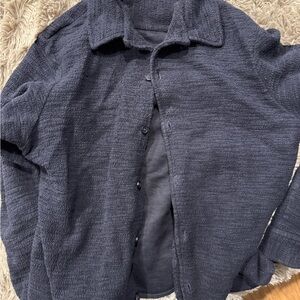 H&M Dark Blue Textured Jacket